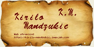 Kirilo Mandžukić vizit kartica